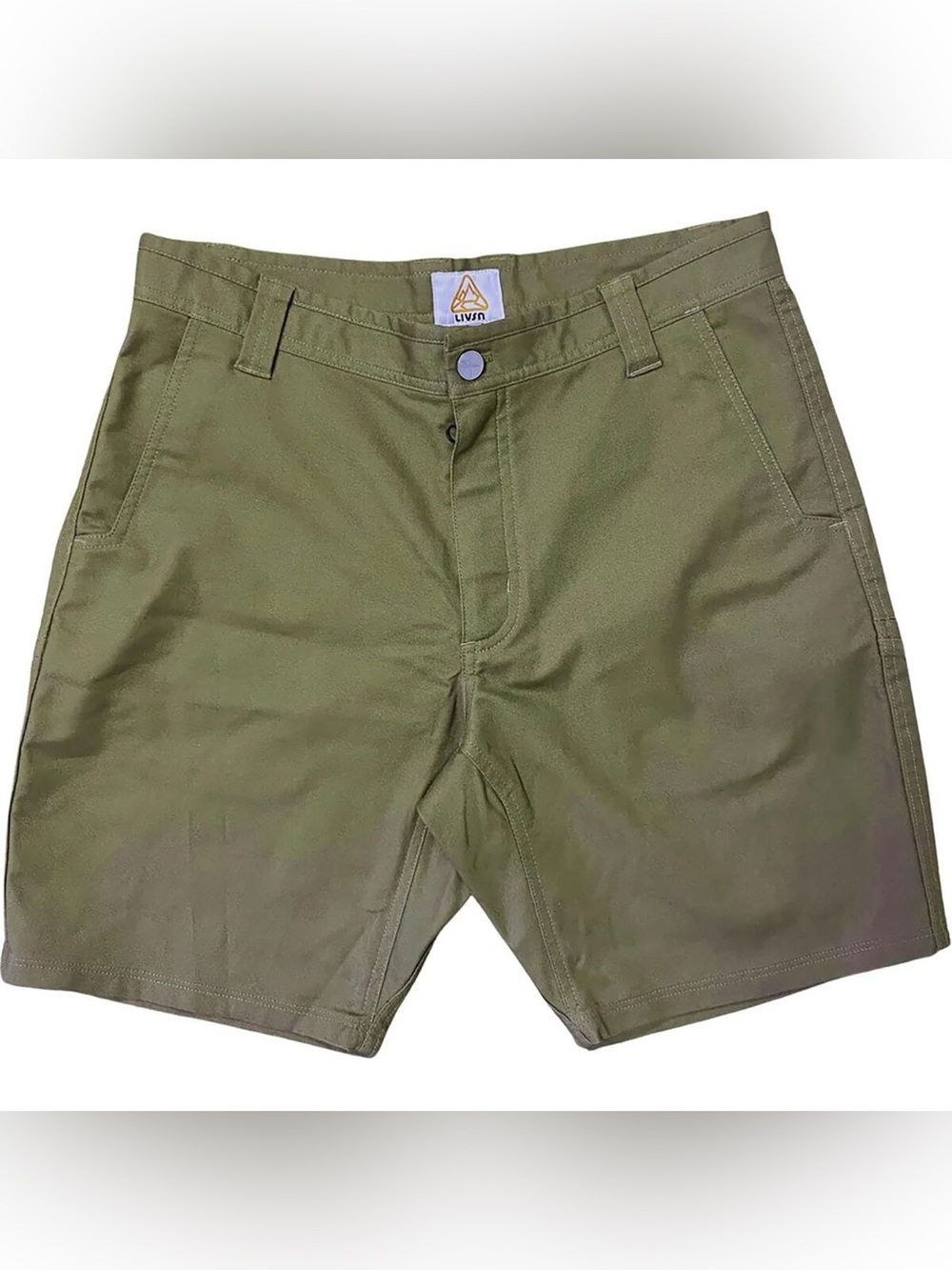 Livsn Flex Canvas Short - Men's Olive Green 8” Size 32